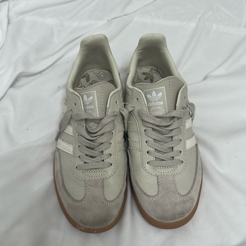 Cream with gum sole Adidas samba -6